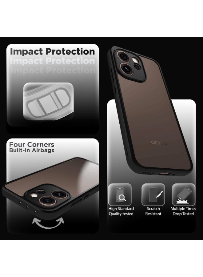 جراب حماية خلفي صلب شفاف مقاوم للصدمات لهاتف OPPO Reno 15 Pro [مضاد للاصفرار]، غطاء خلفي شفاف مع حواف من مادة TPU لحماية الهاتف. - Image 2